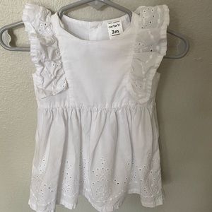 Carters Cotton ruffled eyelet dress